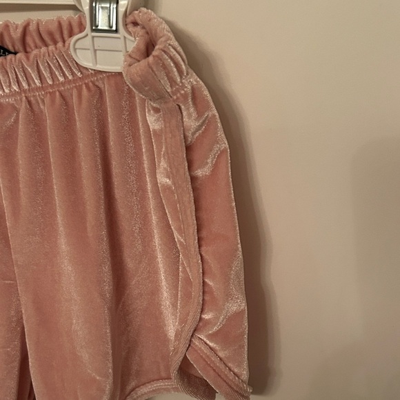 Brandy Melville Pink Velvet Shorts - Picture 4 of 4